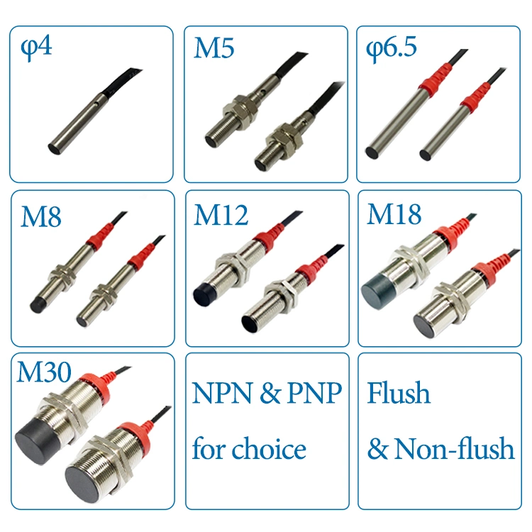 08kn02 2mm PNP Metal Presence Sensor M8 Inductive Proximity Sensor 24VDC