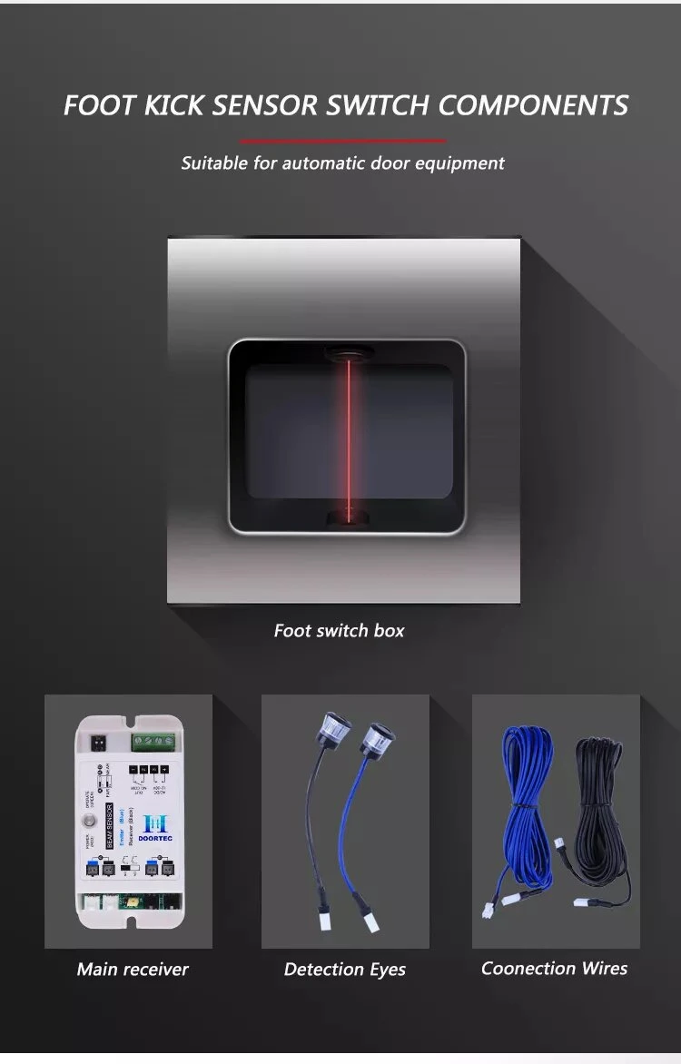 Doortec PT03 Pedal Inductive Switch Foot Sensor Kick Switch for Hospital &amp; Clean Room Automatic Door