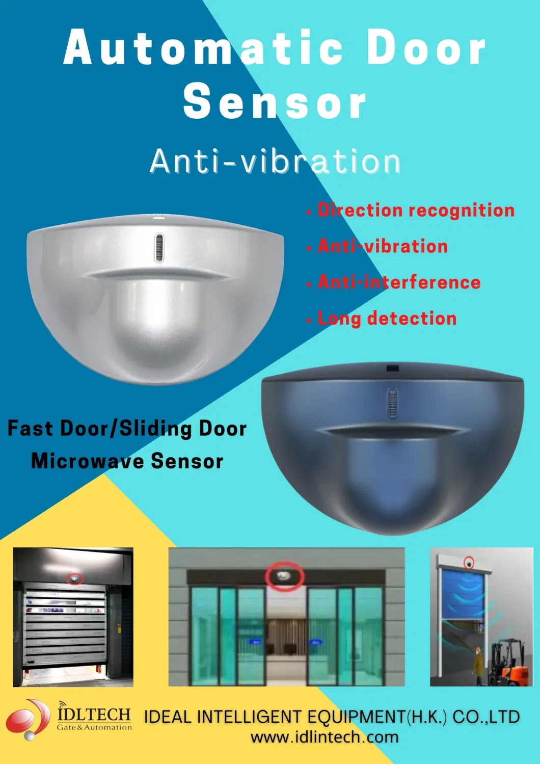 Doppler Sensor/Safety Sensors/Microwave Motion Detector/Radar Detector for Automatic Doors