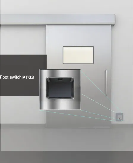 Doortec PT03 Pedal Inductive Switch Foot Sensor Kick Switch for Hospital & Clean Room Automatic Door